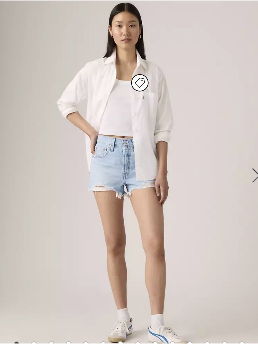 Levi's Hi-Rise 501 Light Denim Jean Shorts